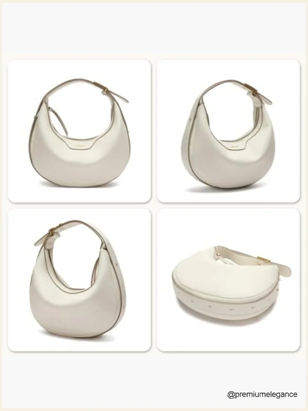Trendy Crescent Hobo Shoulder Crossbody Bag Vegan Leather